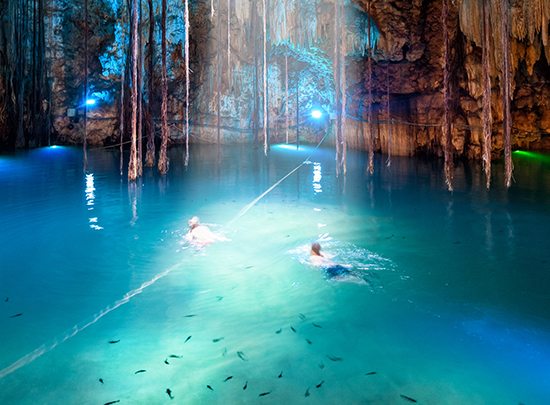 things to do in Cancun - cenote swimming