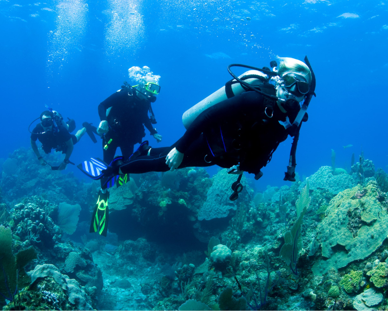 scuba diving on Mexican Riviera