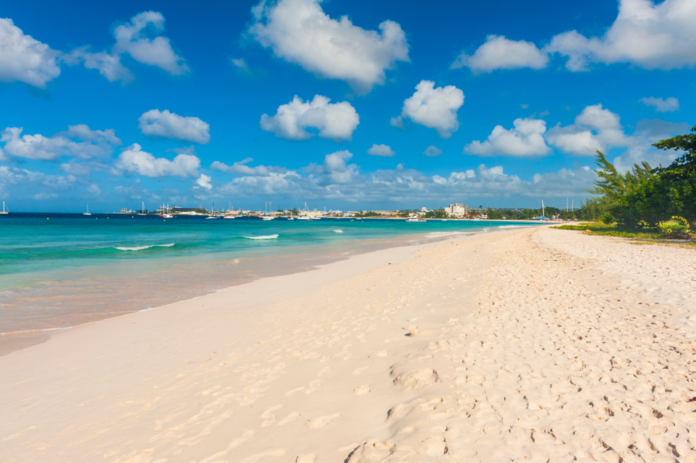 Barbados white sandy Beach
