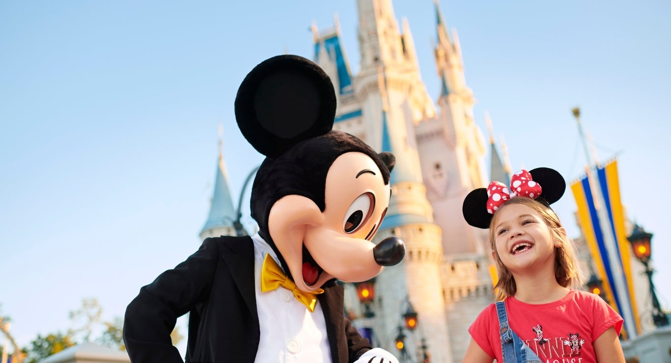 mickey mouse and child