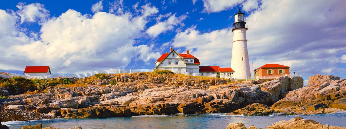 Light House On The Shores Of New England