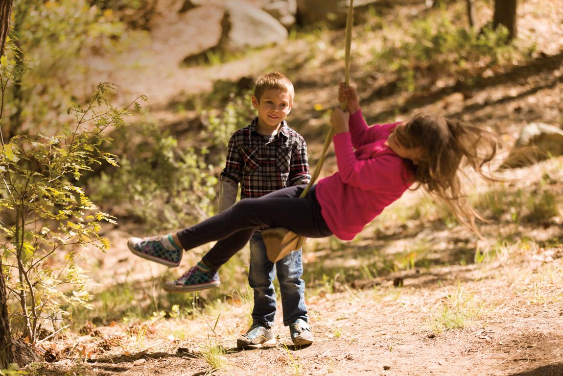 Playing at the campground